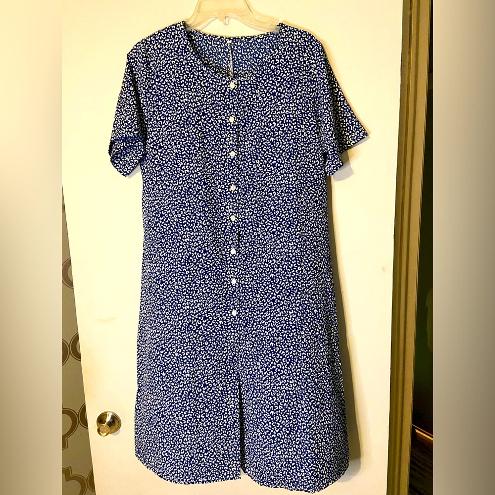 Amazon Fashion Medium blue and white dress